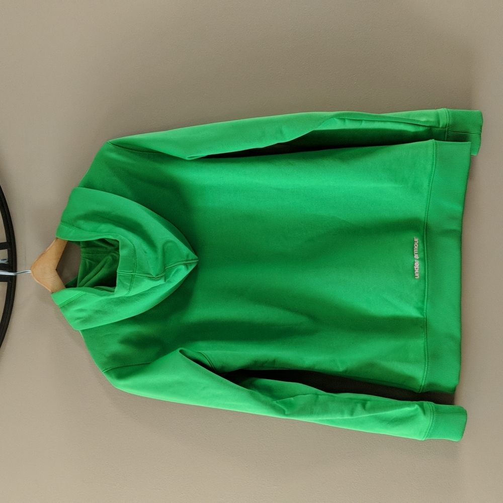 EUC Under Armour Green and Pink hooded sweatshirt - Picture 2 of 11